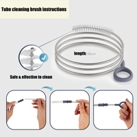 Kit de brosses de nettoyage pour accessoires de poche à eau grises en gros – Lot de 4 brosses pour tubes et poches à eau