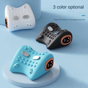 Blauwe Elektrische Draagbare Multifunctionele Cervicale Massage Kussen Cervicale Reparatie Tractie Thuis Draagbare Nek Massage Apparaat - Product Image 4