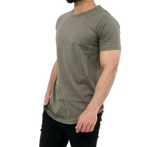 Camiseta de manga corta para hombre, de color sólido, ajustada, talla grande, cuello redondo clásico, de algodón, para máquina de impresión/camisetas para hombre - Product Image 3