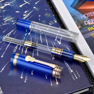 <span class=keywords><strong>Jinhao</strong></span> 1935 pluma estilográfica de regalo de graduación de estilo japonés, acrílico transparente verde y transparente con clip de guitarra y convertidor grande - Product Image 6