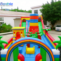 Grand toboggan gonflable en PVC pour l'extérieur, château gonflable pour enfants, aire de jeux gonflable pour la ville amusante