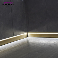 Plinthe en profilé d'aluminium à LED plinthe de sol étanche Plaque de pied d'armoire de cuisine avec barre d'éclairage à capteur LED