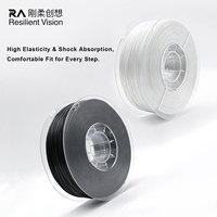 Filament d'impression 3D TPU haute élasticité industrielle 70A 215 ° -225 ° Filament super doux pour coussinets et balles rebondissantes