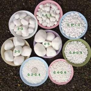 뜨거운 판매 흰 자갈 천연석 야외 정원 장식 바위 씻어 조약돌 공원 조경 강 돌 - Product Image 3