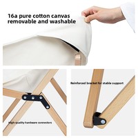 Chaise pliante d'extérieur en bois de hêtre - Ensemble de chaises pliantes et détachables pour camping, pique-nique, plage et chaise papillon - Vente en gros