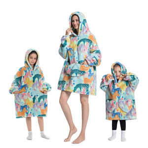 Couverture Sweat à capuche Sweat-shirt thermique Parent-Childtv Blanket Sweat à capuche surdimensionné pour la famille - Product Image 6