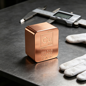 ทองแดงแท่งบริสุทธิ์ 99.9% น้ำหนัก 10 ออนซ์ สำหรับวางซ้อนกัน - Product Image 3