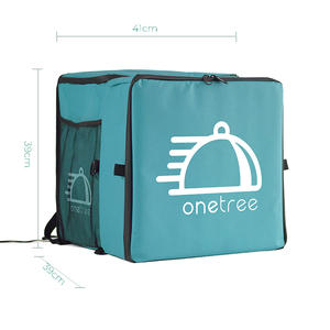 Borsa Termica da Asporto Personalizzata Stile <span class=keywords><strong>Deliveroo</strong></span> Zaino per Consegna <span class=keywords><strong>Cibo</strong></span> e Pizza Borsa Frigo Morbida a Box con Piedini in Plastica - Product Image 1