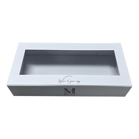 Boîte cadeau rigide blanche personnalisée avec couvercle à fenêtre transparente et rembourrage en papier déchiqueté pour jouets de bébé nouveau-né et cadeaux d'entreprise en gros