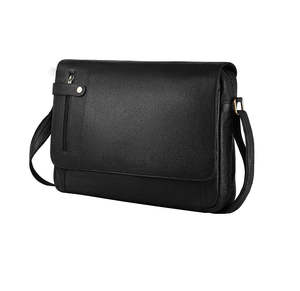 Sac messager en cuir de luxe haut de gamme pour hommes, sac de bureau pour hommes, compartiment rembourré pour ordinateur portable avec sangle réglable - Product Image 1