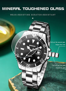 Reloj de Cuarzo SANDA 1099 para Hombre, Estilo Green Water Ghost, con Calendario Simple, Resistente al Agua 30M, Reloj de Pulsera Ejecutivo - Product Image 5