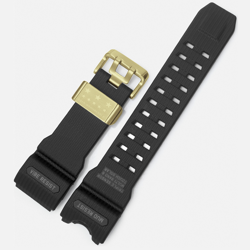 Bracelet noir Boucle dorée