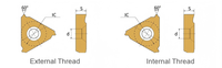 Internal Thread 16IR200 ISO Carbide Internal Thread Inserts for Internal Threading