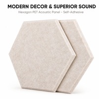 Panneaux acoustiques hexagonaux à bords biseautés CHIHENG, isolation acoustique de qualité professionnelle pour hôtel, hall, restaurant, café