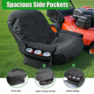 Housse de siège de tracteur de <span class=keywords><strong>tondeuse</strong></span> à gazon imperméable en matériau Oxford avec coussin de siège de porte-boisson latéral - Product Image 2