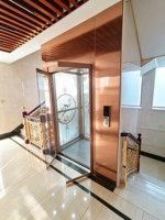 Ascenseur résidentiel intérieur, ascenseur compact sans fosse pour villa, ascenseur domestique avec cabine en verre de couleur personnalisée