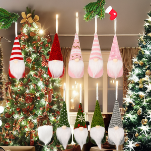 Handmade Swedish Gnome Ornaments Set Plastic Soft <b>Christmas</b> Tree Hanging Home <b>Decorations</b> - Product Image 3