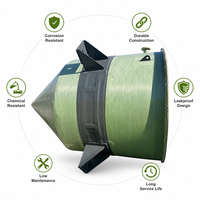 Réservoir en fibre de verre (FRP/GRP) à surface en gel enduit de filament, résistant aux acides et aux alcalis, certifié CE, pour le stockage de liquides chimiques