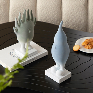 Figura Decorativa de Resina con Diseño Artístico de Espíritu de Calabaza y Algas Marinas Abstractas, Decoración para el Hogar, Oficina o Aniversario - Product Image 1