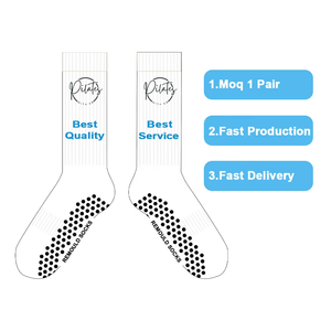 Remould Tùy Chỉnh Thực hiện Thêu Grip Vớ Không Có Moq Promo Thêu Dệt Kim Vớ OEM Biểu Tượng Tùy Chỉnh - Product Image 1