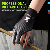 Sarung Tangan Billiard Anti Selip Bahan Rajut Elastis Sentuhan Lembut Nyaman untuk Pertandingan Tim Snooker dan Pertandingan Liga Antar Klub