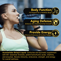 Acentiallabs Résine de Shilajit Biologique Liquide – Complément Nutraceutique – Gouttes de Shilajit Liquide avec Mousse de Mer et Ashwagandha