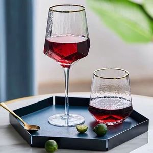 Hammered Crystal Wine Glass 301-400ml Lead Free For Cocktail Party - Product Image 2