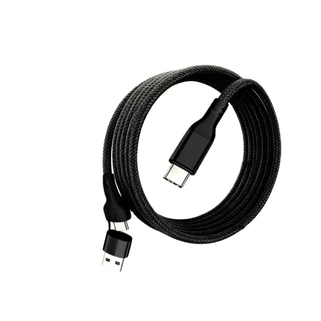 Custom LOGO 60W Magnetic Charging Cord USB A/C to Type-C 2 in 1 Multi USB Magnetic Charging Cable with Nylon Jacket Car Play