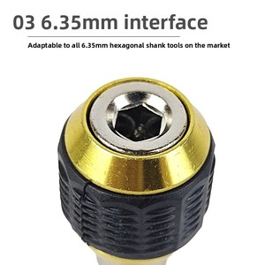 Adaptador de cambio rápido magnético de 60 mm (1/4 pulg.) con mango hexagonal para brocas y puntas de destornillador - Product Image 3