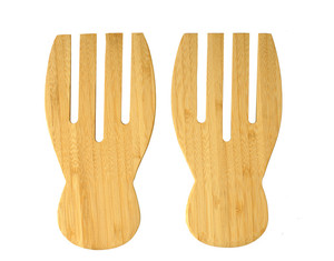 Tazón grande de cocina para preparar alimentos de <span class=keywords><strong>12</strong></span> pulgadas, ensaladera de bambú ecológica hecha a mano con utensilios de servidor - Product Image 4