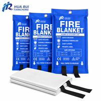 Couverture anti-feu en fibre de verre pour la cuisine, situations d'urgence, couverture de sécurité pour éteindre les feux à haute température avec emballage personnalisé OEM