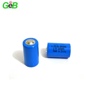 Pin Khô Sơ Cấp ER 14250 Pin Hình Trụ ER14250 3.6V 1200MAh Pin Vôn Kế Lisocl2 Cỡ 1/2AA