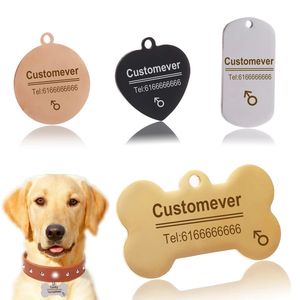 Stainless Steel Bone Shape Gold <strong>Pet</strong> Tags Custom Engrave <strong>Blank</strong> <strong>Pet</strong> Id Tag - Product Image 2