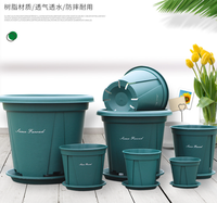 Pot Tanam Plastik Tahan Lama dengan Desain Ventilasi Samping, Dapat Digunakan Kembali untuk Tanaman Balkon dan Taman Dalam Ruangan