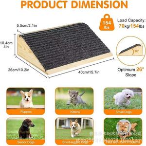Rampe d'escalier pour chien en bois VauPaw, rectangulaire, durable, à angle bas, aide à la montée pour animaux de compagnie - Product Image 5