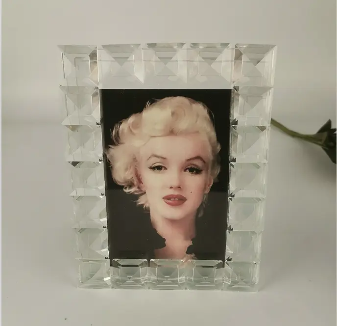Cadre Photo en cristal personnalisé, Souvenir de mariage, cadeau d'anniversaire, à la mode