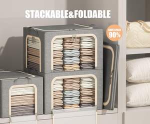 Wholesale Collapsible Waterproof Heavy Duty <b>Storage</b> <b>Boxes</b> 50x40x33 66L Wardrobe Furniture <b>Clothes</b> <b>Storage</b> Bag Containers Bins - Product Image 3