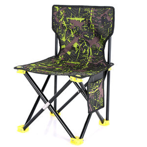 Chaise d'extérieur pliable de Camping avec cadre en acier, Support arrière, <span class=keywords><strong>Quad</strong></span>, Portable, pour plein air - Product Image 1