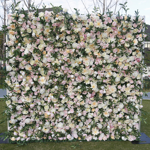 Custom 5d 3D artificial greenry Rose flor pared telón de fondo flores de la <span class=keywords><strong>boda</strong></span> para la decoración de la <span class=keywords><strong>boda</strong></span> artificial - Product Image 1