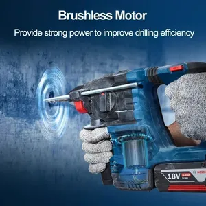 Marteau perforateur rotatif sans balais professionnel <span class=keywords><strong>BOSCH</strong></span> GBH 185-LI SDS PLUS 18V, perceuse à percussion électrique rechargeable, outil nu GBH185-LI - Product Image 3