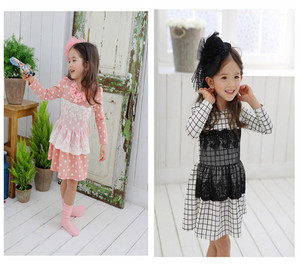 Vestido de Niña para Otoño, Elegante y Formal, de Manga Larga, con Encaje Floral, 100% Algodón, al Mejor Precio - Product Image 2