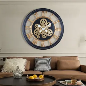 Modern Decorative Wall Clock Runnable Gear Clock Hollow Three-dimensional Home Retro Clock