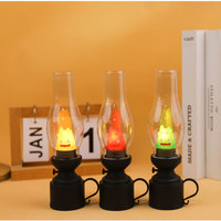 Décoration créative Bougeoir sans flamme Lampe Calcifer en plastique avec pile bouton