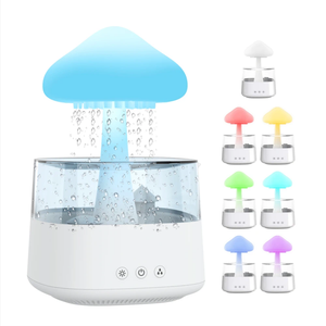 Diffuseur d'huiles essentielles à lumière nocturne USB 7 couleurs 450 ml avec minuterie, effet pluie, nuage, eau, pour voiture, maison, hôtel - Product Image 5