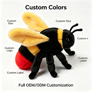 Juguete de Peluche Realista de Avispa, Personalizado OEM ODM, Insecto de Peluche Realista, Recuerdo de Zoológico o Museo, Regalo Educativo - Product Image 2