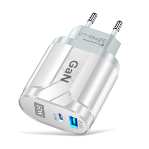 65W Nitruro de galio GaN QC3.0 PD3.0 Adaptador de carga para <span class=keywords><strong>MacBook</strong></span> <span class=keywords><strong>Pro</strong></span> Laptop Cargador universal para teléfono 14 Samsung - Product Image 4