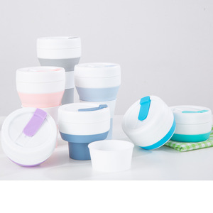 Botella <span class=keywords><strong>de</strong></span> agua plegable con tapa <span class=keywords><strong>de</strong></span> paja para viaje, taza <span class=keywords><strong>de</strong></span> café plegable <span class=keywords><strong>de</strong></span> silicona, barata - Product Image 5