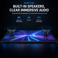 Moniteur portable tactile 18,5 pouces ODM FHD 1920x1080 IPS 100Hz ultra-fin 15 mm double USB-C pour travail à distance et gaming sur ordinateur portable