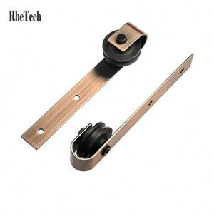 WEKIS M00002 - Juego de Herrajes para Puertas Corredizas de Estilo Rústico, Moderno, Comercial, con Acabado en Cobre Antiguo, para Interiores, Hazlo Tú Mismo - Product Image 5