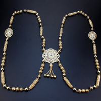 Chaîne de corps ethnique perlée en métal pour mariée, avec sangle d'épaule et de dos, pour mariage, Algérie, Maroc, OEM ODM, vente en gros personnalisée